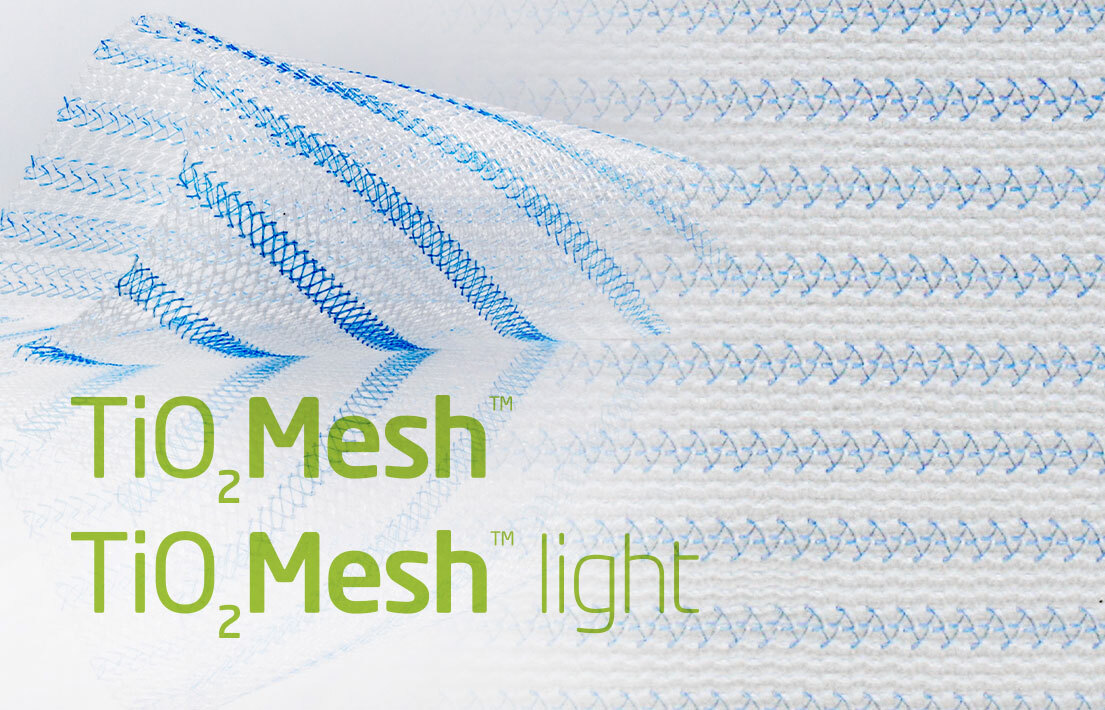 TIO₂MESH&trade; LIGHT SURGINAL MESH IMPLANT